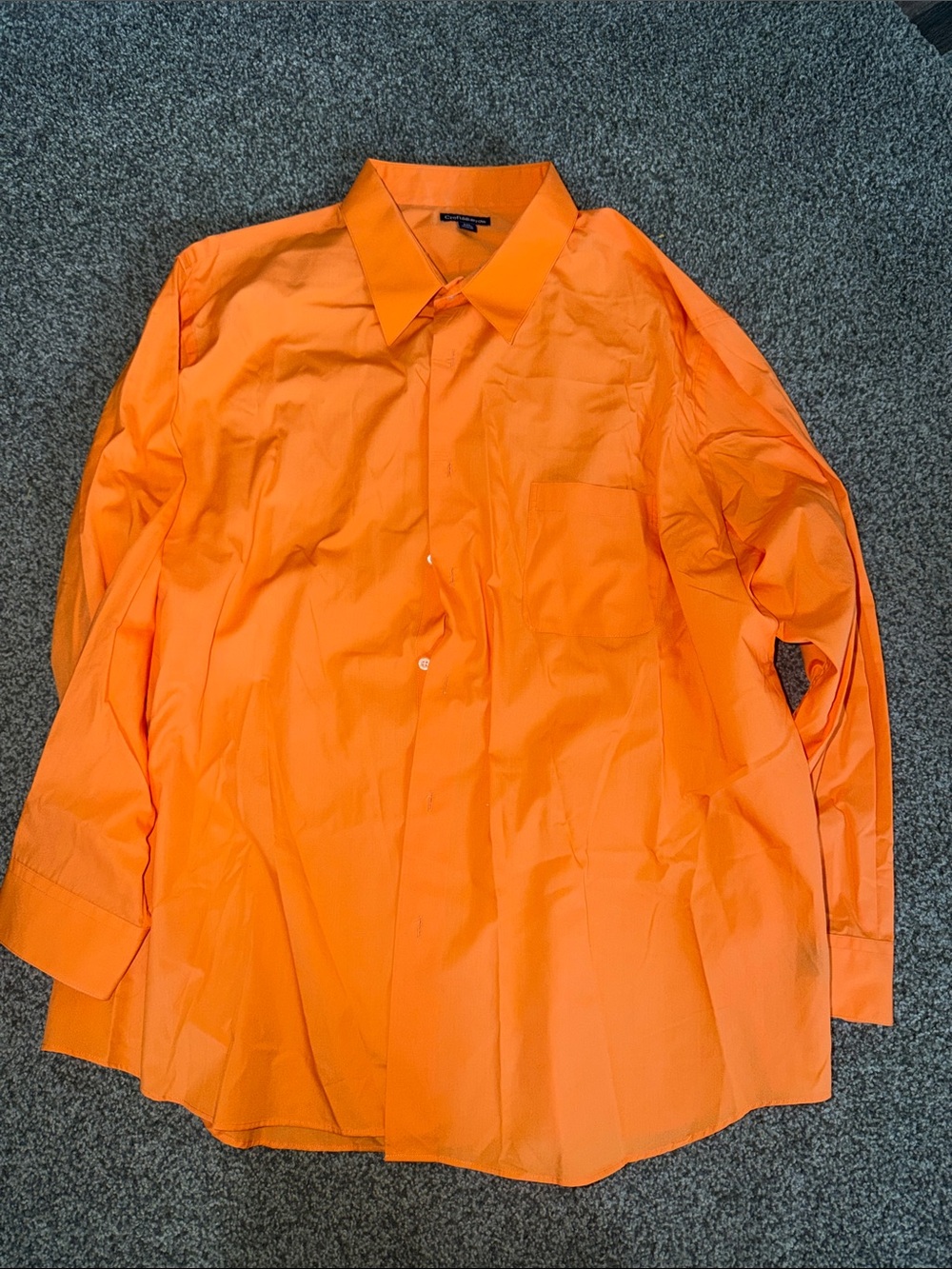 croft & barrow Men's Orange Button-Up Dress Shirt